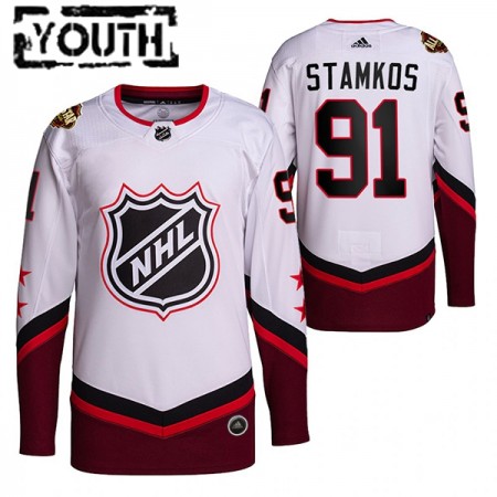 Camisola Tampa Bay Lightning Steven Stamkos 91 2022 NHL All-Star Branco Authentic - Criança